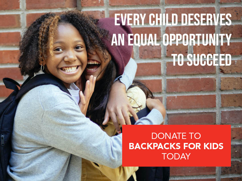 every child deserves an equal opportunity to succeed. donate to backpacks for kids today