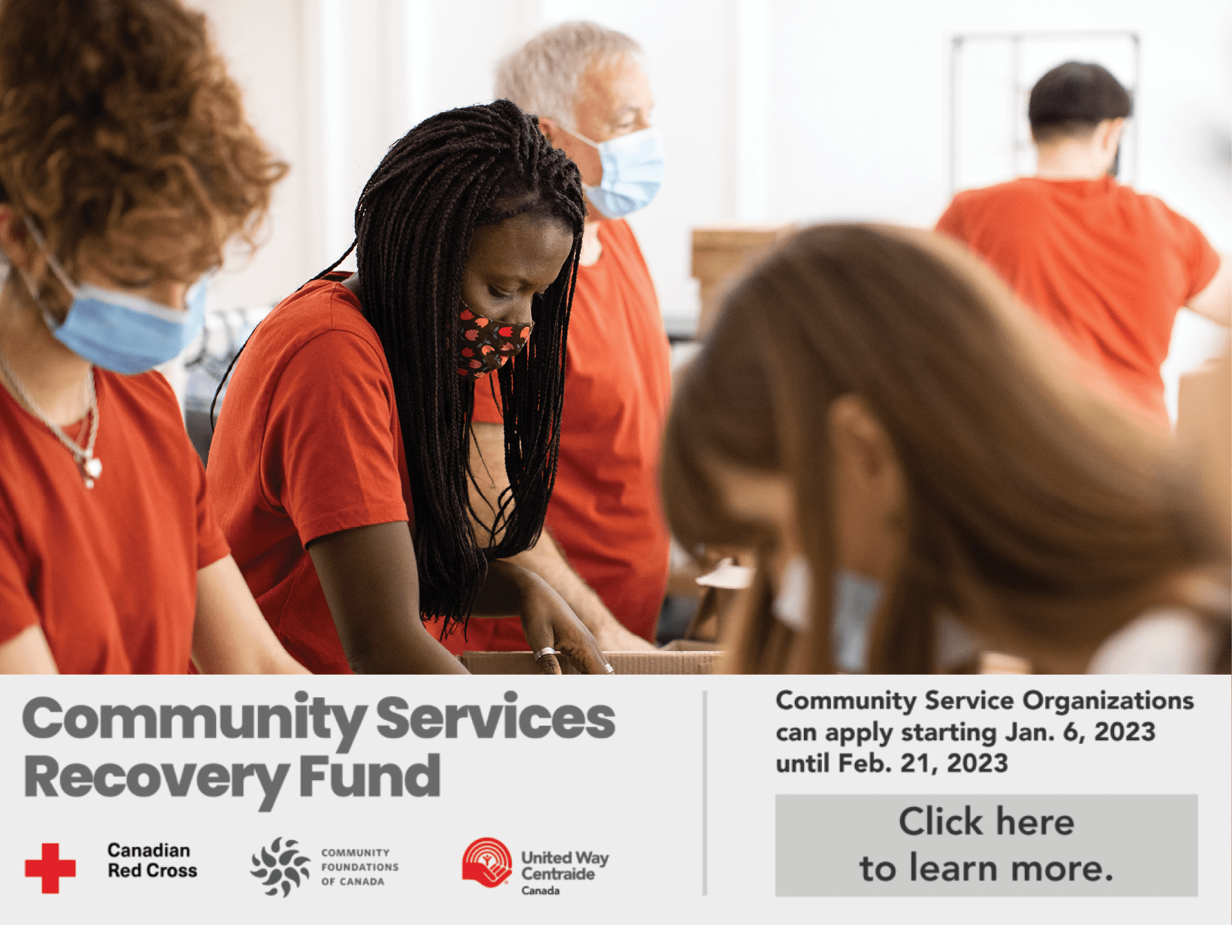 Community Services Recovery Fund - Click here to learn more