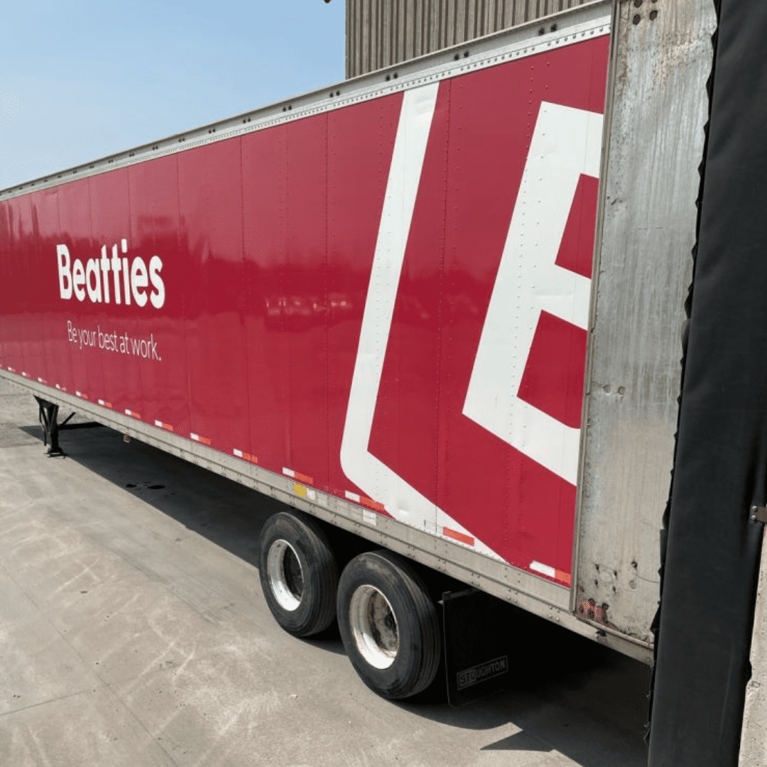 Beatties truck at loading dock